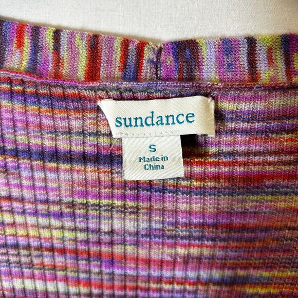 Sundance Women's Multicolor Space Dyed Stripe LS Wrap Sweater Top Size S - Picture 5 of 13